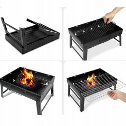 Turistinis grilis nešiojamas sulankstomas kempingas lagaminas 43 x 29 cm