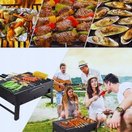 Turistinis grilis nešiojamas sulankstomas kempingas lagaminas 43 x 29 cm