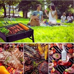 Turistinis grilis nešiojamas sulankstomas kempingas lagaminas 43 x 29 cm