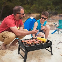 ✅ Turistinis grilis nešiojamas sulankstomas anglies grilis