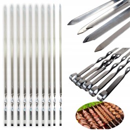 Plieniniai iešmai kebabams kepti, ilgi 50 cm, 10 vnt