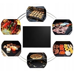 4x tefloninio kilimėlio grilio kilimėlio kepimo skarda