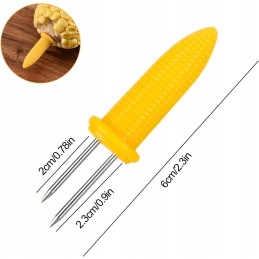 20x metaliniai iešmeliai grilio iešmams 28cm + kukurūzų iešmeliai