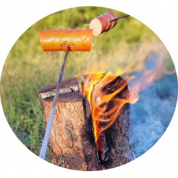 Laužo lazda dešrai, teleskopinė šakutė, sulankstomas atidarytuvas, 65 cm