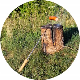 Laužo lazda dešrai, teleskopinė šakutė, sulankstomas atidarytuvas, 65 cm