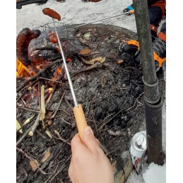 Laužo lazda dešrai, teleskopinė šakutė, sulankstomas atidarytuvas, 65 cm