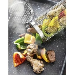 Grilio krepšelis daržovės mėsa bulvytės žuvis kepimui ant grotelių