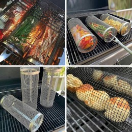 Grilio krepšelis daržovės mėsa bulvytės žuvis kepimui ant grotelių