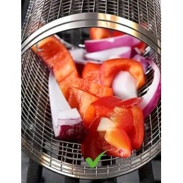 Grilio krepšelis daržovės mėsa bulvytės žuvis kepimui ant grotelių