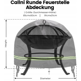 Užvalkalas grilio židiniui, atsparus vėjui, nepralaidus vandeniui, 91 x 31 cm