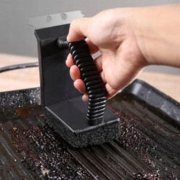 Grilio valymo rinkinys, 2x titano skystis, šepetys ir kempinė