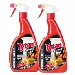 Grilio valymo rinkinys, 2x titano skystis, šepetys ir kempinė