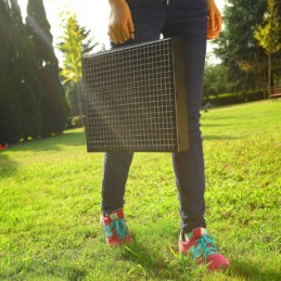 Sulankstomas turistinis nešiojamas medžio anglies sodo lagaminas su rankena