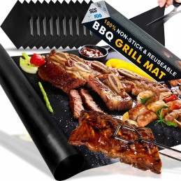 Tefloninis grilio kilimėlis grilio padėklas orkaitės padėklas kepimui 12 vnt