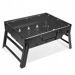 Turistinė sulankstoma anglių kepsninė, sodo lagaminas, chromuotos grotelės