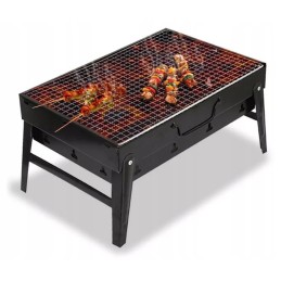 Sulankstomas grilis turistinis nešiojamas lagaminas anglis kempingas 36x27cm