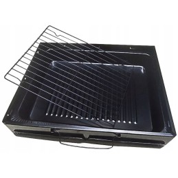 Sulankstomas grilis turistinis nešiojamas lagaminas anglis kempingas 36x27cm