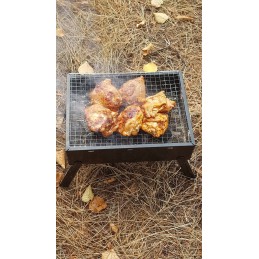 Sulankstomas grilis turistinis nešiojamas lagaminas anglis kempingas 36x27cm