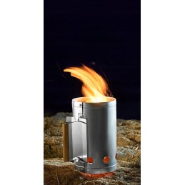 Dūmtraukis griliui apkurti anglies briketais ir ugnimi židinyje, xxl starteris