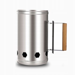 Dūmtraukis griliui apkurti anglies briketais ir ugnimi židinyje, xxl starteris