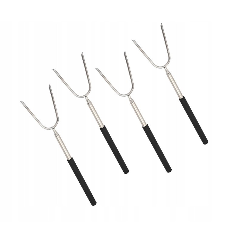 Teleskopinės šakutės, sulankstomi dešrelių pagaliai, laužas, 4 vnt