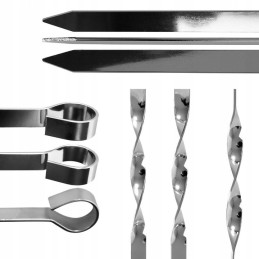 Ilgi plieniniai iešmeliai iešmams kepti ant grotelių