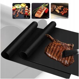 4x tefloninis grilio kilimėlis, daugkartinio naudojimo bbq orkaitės padėklas kepimui