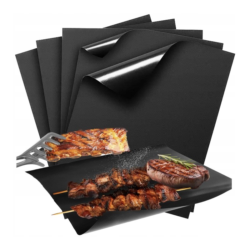 12 x tefloninio kilimėlio grotelių padėklas, skirtas kepti daugkartinio naudojimo BBQ padėkliuose