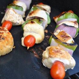 12 x tefloninio kilimėlio grotelių padėklas, skirtas kepti daugkartinio naudojimo BBQ padėkliuose