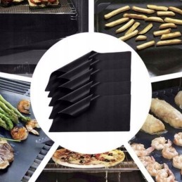 12 x tefloninio kilimėlio grotelių padėklas, skirtas kepti daugkartinio naudojimo BBQ padėkliuose