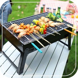 Grilis sulankstomas turistinis lagaminas nešiojamas sodas anglis kempingas BBQ