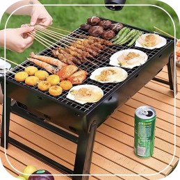 Grilis sulankstomas turistinis lagaminas nešiojamas sodas anglis kempingas BBQ