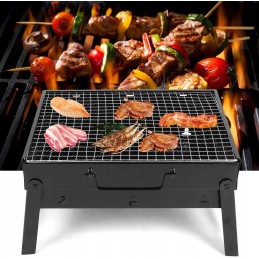 Grilis sulankstomas turistinis lagaminas nešiojamas sodas anglis kempingas BBQ