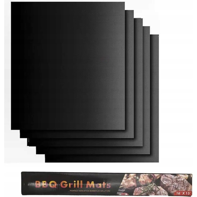 Tefloninio kilimėlio grilio kilimėlis kepimui daugkartinio naudojimo bbq padėklas 8 vnt