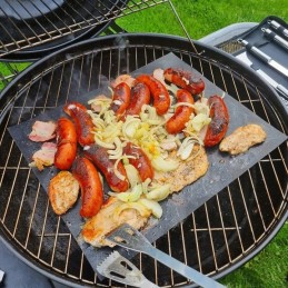 Tefloninis grotelių padėklas grotelių kepimo kilimėlis 4 vnt