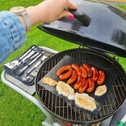 Tefloninis grotelių padėklas grotelių kepimo kilimėlis 4 vnt