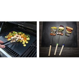 Tefloniniai padėklai Grilio kilimėliai Girlla kepimo orkaitėje rinkinys 9 vnt