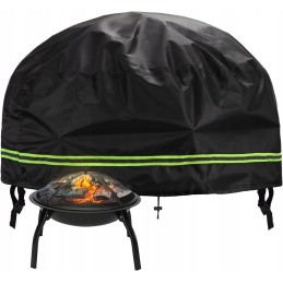 Apvalus grilio gaubtas, juodas, atsparus vandeniui, 80 x 50 cm
