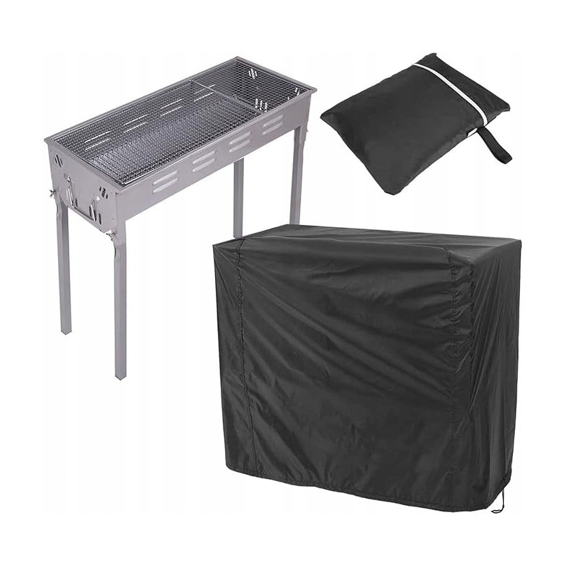 Vandeniui atsparus grilio dangtis, apsauga nuo UV spindulių, 170 x 61 x 117 cm. spalva juoda.