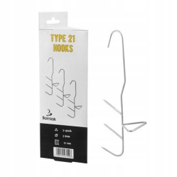 Borniak kabliukas 21 tipas skirtas žuviai rūkyti, trigubas plieninis, 3 vnt. hw-21/3