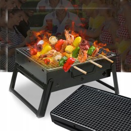 Didelė, ištraukiama ir sulankstoma turistinė anglių kepsninė