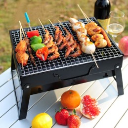 Didelė, ištraukiama ir sulankstoma turistinė anglių kepsninė