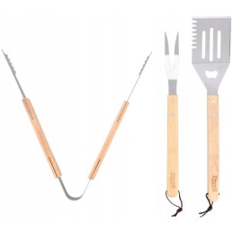 Didelės Jeff grilio rinkinio šakių žnyplių mentelė: