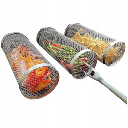 BBQ grilio krepšelis, tinklinės grotelės daržovėms, žuviai, mėsai, 30 x 9 cm, 1 vnt.