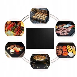 12 x tefloninis grilio kilimėlis, daugkartinis grilio padėklas, skirtas kepti ant grotelių
