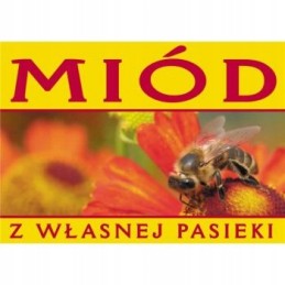 Didelė xl lenta reklamuoja medų iš savo bityno