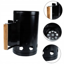 Kaminas šašlykinei uždegti, laužas, didelis anglių briketų degiklis