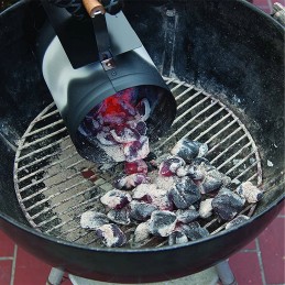 Kaminas šašlykinei uždegti, laužas, didelis anglių briketų degiklis