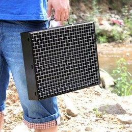 Turistinis grilis nešiojamas anglies sulankstomas BBQ kempingo sodo lagaminas