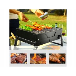 Turistinis grilis nešiojamas anglies sulankstomas BBQ kempingo sodo lagaminas